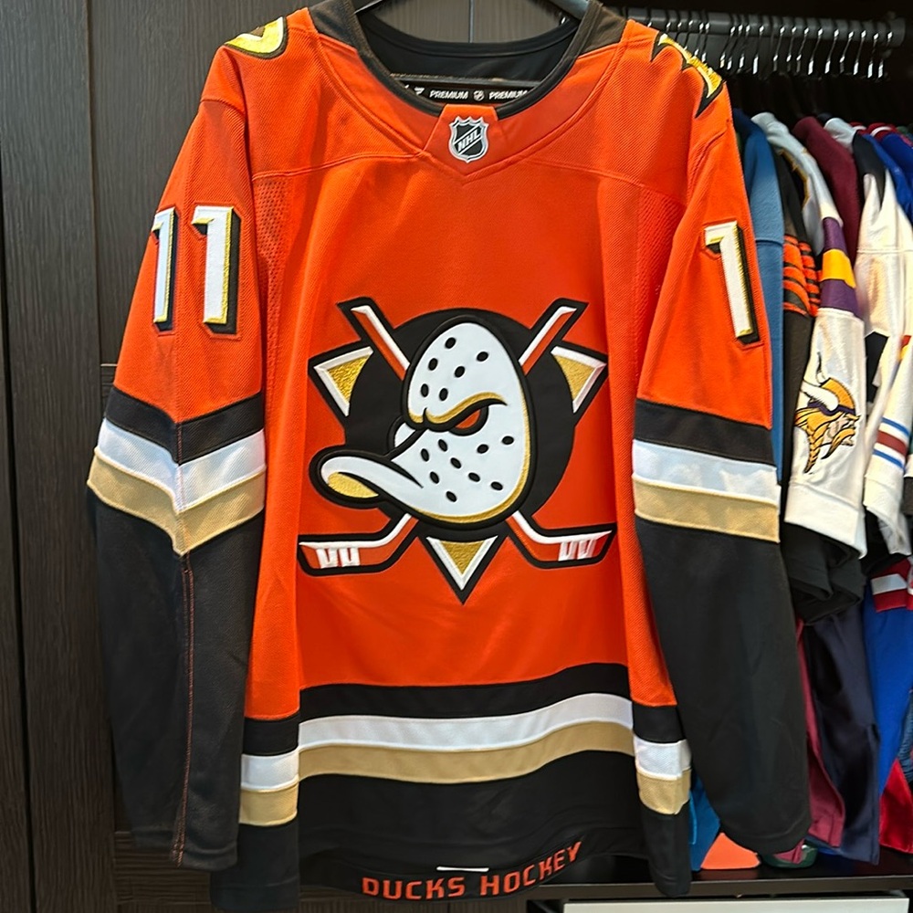 NHL Anaheim Ducks Trevor Zegras #11 2024-2025 Premium Home Authentic Jersey - Picture 1 of 6